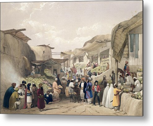 Market Metal Print featuring the drawing The Main Street In The Bazaar by James Atkinson