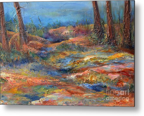 Nature Metal Print featuring the painting The Path 1 by Claire Bull