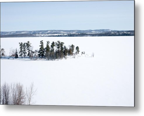 Art Metal Print featuring the photograph The Point in Winter Pinheys Point Ontario by Rob Huntley