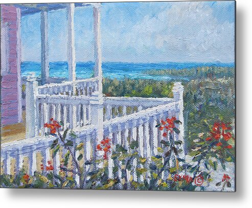 The Porch Metal Print featuring the painting The Porch by Ritchie Eyma