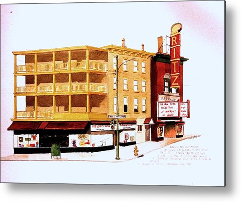 Theater Metal Print featuring the painting The Ritz by William Renzulli