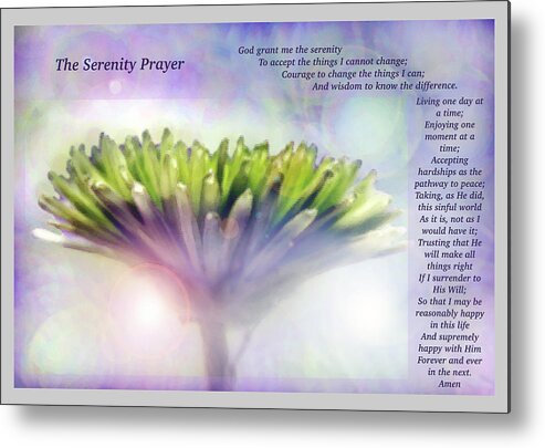 #serenity Metal Print featuring the photograph The Serenity Prayer by Debbie Nobile