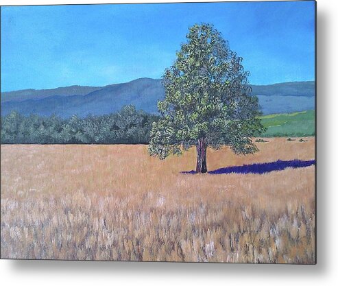 Oak Trees Metal Print featuring the painting The View by Suzanne Theis