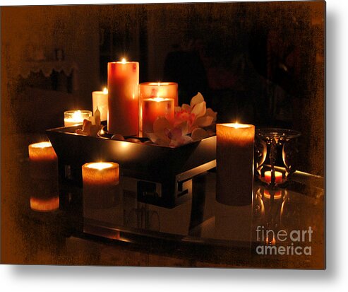 Romance Metal Print featuring the photograph The Warmth Of Romance by Kathy Baccari