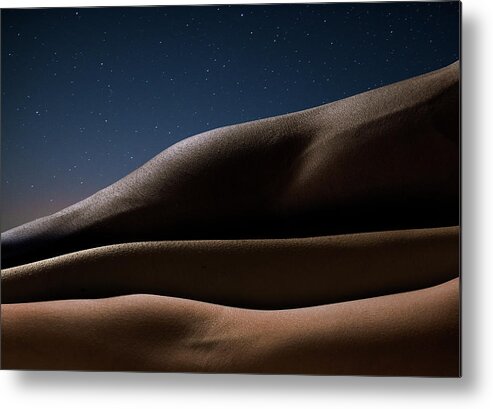 Human Arm Metal Print featuring the photograph Three Arms Against Starry Night, Close by Jonathan Knowles