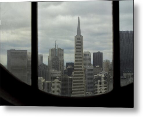 Transamerica Tower Metal Print featuring the photograph Through The Dirty Window by Mark Harrington