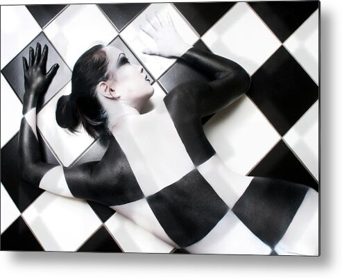 Chess Metal Print featuring the photograph Tile Tales Iv by 