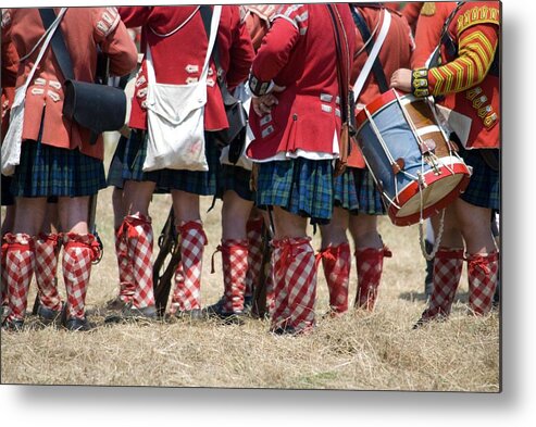Re-enactors Metal Print featuring the photograph To The Feet of A Differant Drummer by Jim Cook