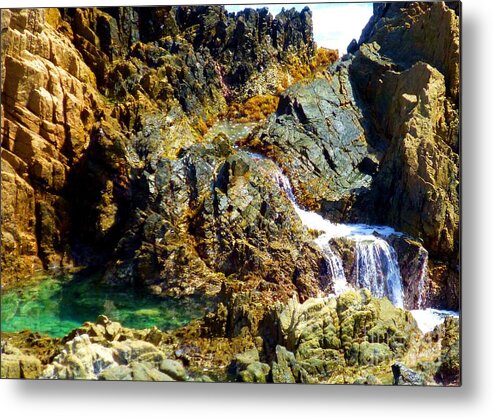 Rock Metal Print featuring the photograph Touchstone by Barbie Corbett-Newmin