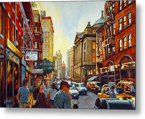 Landscape Metal Print featuring the painting Tourist Season by Mick Williams