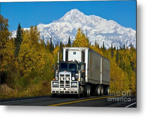 Tractor-trailer Metal Print featuring the photograph Tractor-trailer by Mark Newman