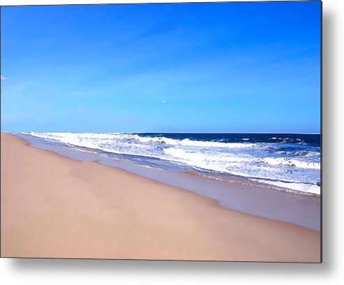 Ocean Painting Metal Print featuring the painting Tranquility II By David Pucciarelli by Iconic Images Art Gallery David Pucciarelli