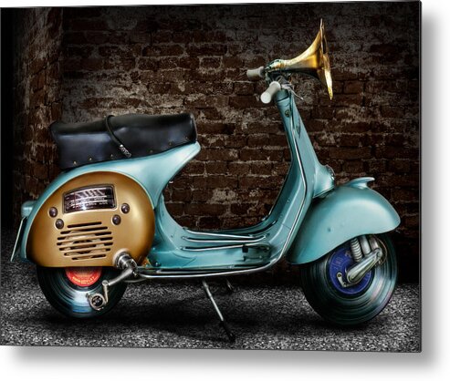 Traveling Metal Print featuring the digital art Traveling Melody by Alessandro Della Pietra