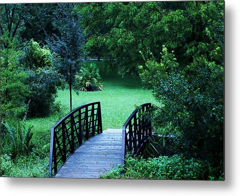 Bridge Metal Print featuring the painting Trestle to Garden by Chauncy Holmes