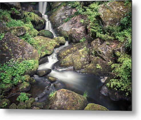 Black Forest Metal Print featuring the photograph Triberg Waterfall Detail by Alexander Kunz