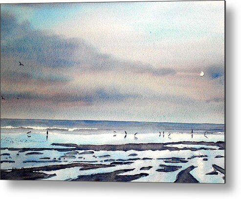 Glenn Marshall Metal Print featuring the painting Twilight Stroll by Glenn Marshall