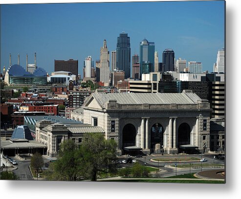 Kansas City Metal Print featuring the photograph Union Station by Day by Glory Ann Penington