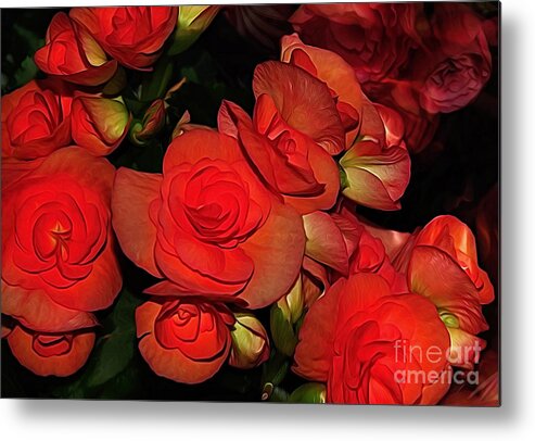 Vermillion Fire Metal Print featuring the photograph Vermillion Fire by Kaye Menner