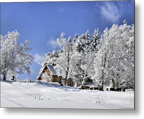 Winter Metal Print featuring the photograph Vermont Winter Beauty by Deborah Benoit