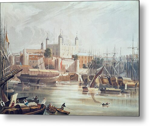 Print Metal Print featuring the painting View Of The Tower Of London by John Gendall