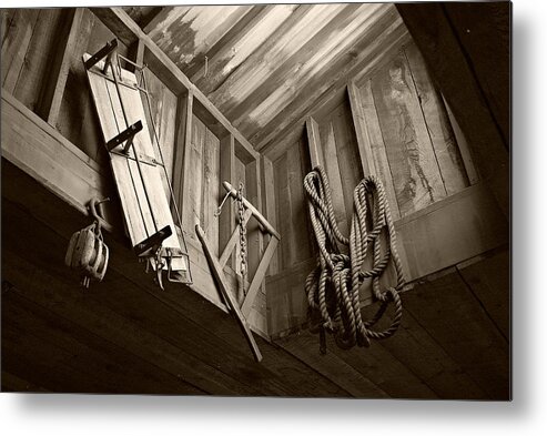 Tools Metal Print featuring the photograph Vintage Tools - sepia by Marilyn Wilson