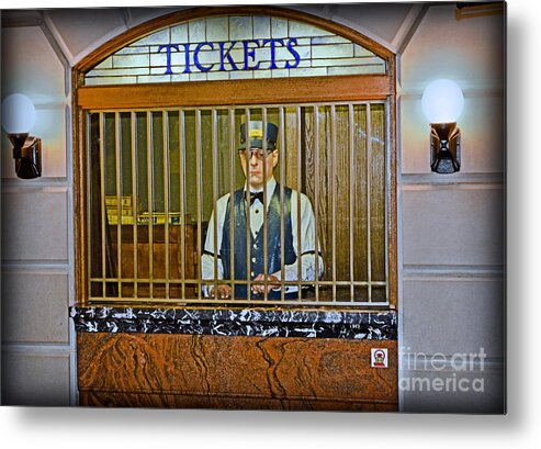 Railroad Metal Print featuring the photograph Vintage Train Ticket Booth by Gary Keesler