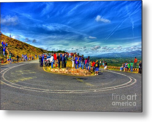 Hdr Metal Print featuring the photograph Waiting for the cycle race by Joe Cashin