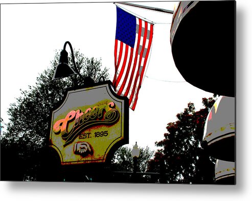 Cheers Metal Print featuring the photograph Walking through Boston 4 - Cheers Sign by Norma Brock
