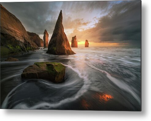 Seascape Metal Print featuring the photograph Warcraft by Tim Fan