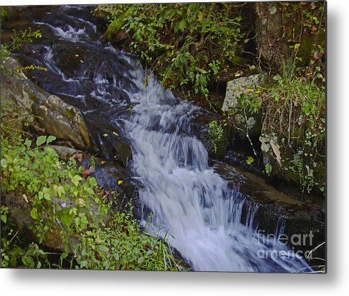 Rural Metal Print featuring the photograph Water Falling by Sandra Clark