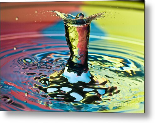 Water Drop Metal Print featuring the photograph Water Splash Art by Anthony Sacco