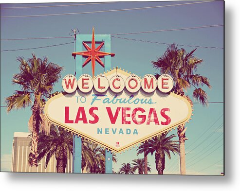 Las Vegas Metal Print featuring the photograph Welcome to Fabulous Las Vevas by Nastasia Cook