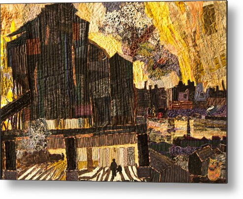 Industry Metal Print featuring the mixed media When the Sky Rained Fire by Martha Ressler