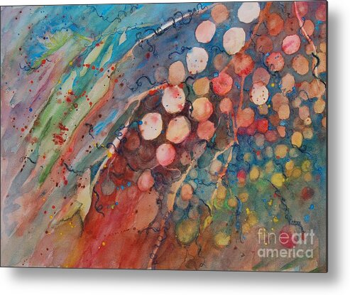 Grapes Metal Print featuring the painting Wild Berries by Henny Dagenais