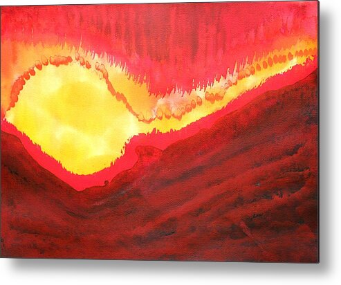 Fire Metal Print featuring the painting Wildfire original painting by Sol Luckman