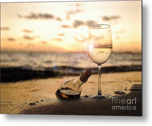 Sunset Metal Print featuring the photograph Wine and Sunset by Jon Neidert