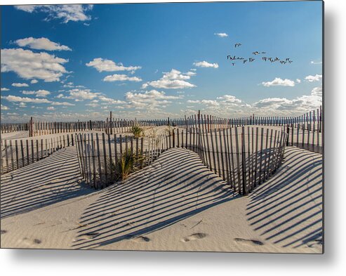 Beach Metal Print featuring the photograph Winter Beach 9528 by Cathy Kovarik