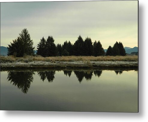 Landscape Metal Print featuring the photograph Winter River 7 by Gallery Of Hope 