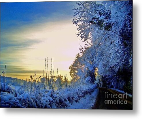 Winter Metal Print featuring the photograph Winter Sunburst by Nina Ficur Feenan