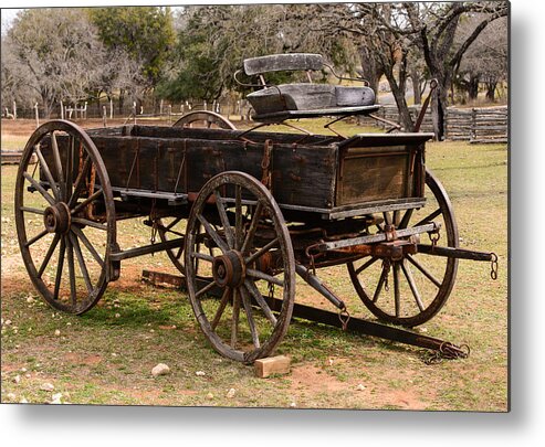 Lbj Ranch Metal Print featuring the photograph Wooden Cart by John Johnson