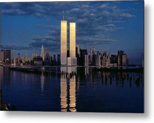 9/11 Metal Print featuring the photograph World Trade Center In 1982 by Marcello Bertinetti