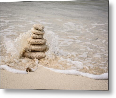 Stone Stack Metal Print featuring the photograph Zen Stones by Mark Rogers