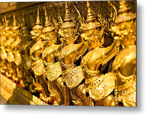 Ancient Metal Print featuring the photograph Wat Phra Kaeo by Luciano Mortula