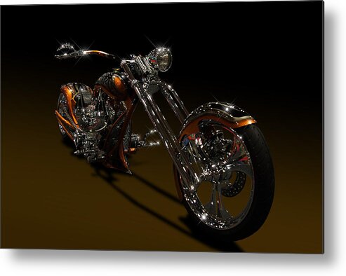2007 Metal Print featuring the photograph 2007 Vangel Custom Motorcycle by Tim McCullough