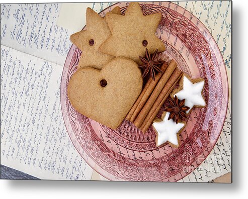 Ginger Metal Print featuring the photograph Christmas Gingerbread #1 by Nailia Schwarz