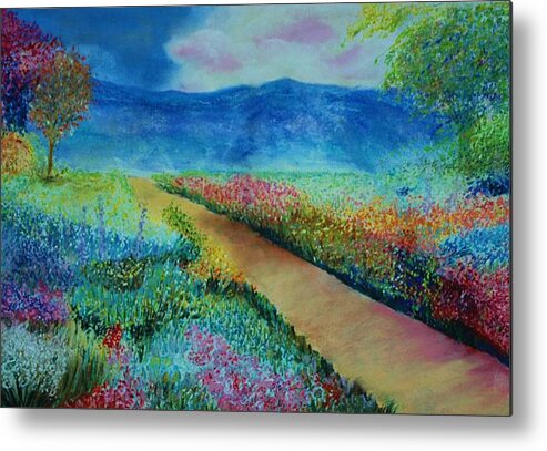 Landscape Metal Print featuring the painting Patricia's Pathway #1 by Melinda Etzold