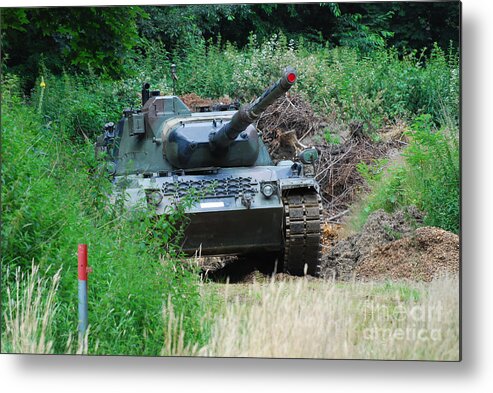 Armament Metal Print featuring the photograph A Leopard 1a5 Mbt Of The Belgian Army #2 by Luc De Jaeger