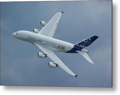 Airbus Metal Print featuring the photograph Airbus A380 #1 by Tim Beach