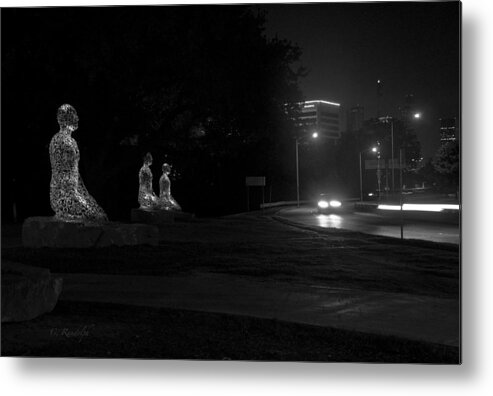 Jaume Plensa Metal Print featuring the photograph Night Watch #2 by Cheri Randolph