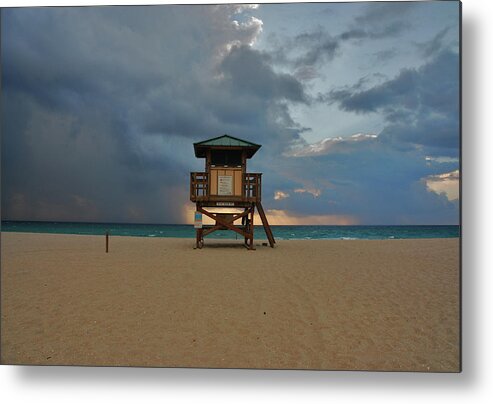 Storm Clouds Beach Metal Print featuring the photograph 26- Storm Front by Joseph Keane